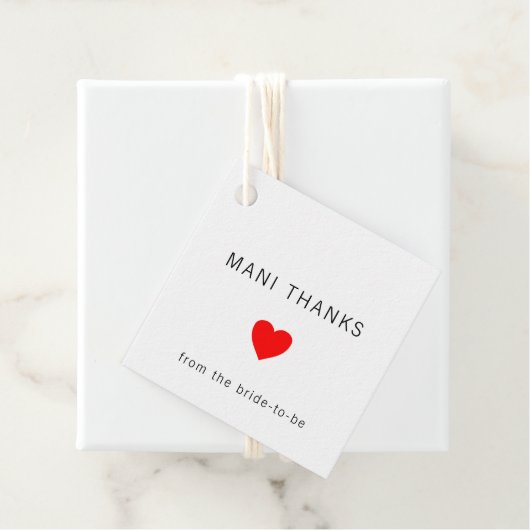 マニ感謝していミモダンマルブライダルシャワー フェイバータグ (インサイチュ)