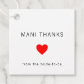 マニ感謝していミモダンマルブライダルシャワー フェイバータグ (正面)