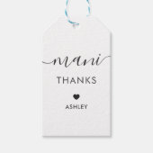 マニ感謝していラベル、マニキュアキットギフトラベル、クラフト ギフトタグ (正面)