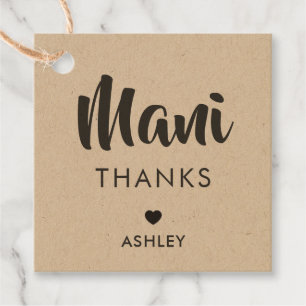 マニ感謝していラベル、マニキュアキットギフトラベル、クラフト フェイバータグ