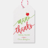 マニ感謝していラベル、先生評価ラベル ギフトタグ (正面)