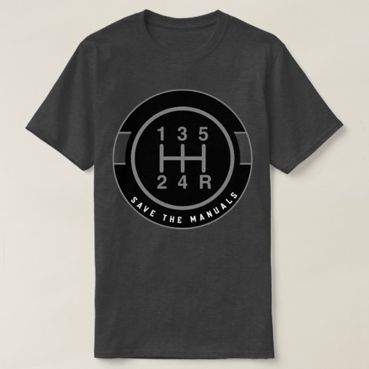 マニ救ュアル伝送シおもしろいフタ自動 Tシャツ (デザイン正面)