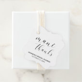 マニ サンクス ブラック ホワイト エレガント ブライダル シャワー フェイバータグ (インサイチュ)