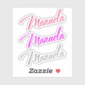 マヌエラ名装飾用x3 シール (シート)