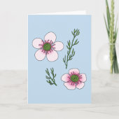 マヌカの花 カード (正面)