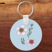 マヌカの花 キーホルダー (正面)