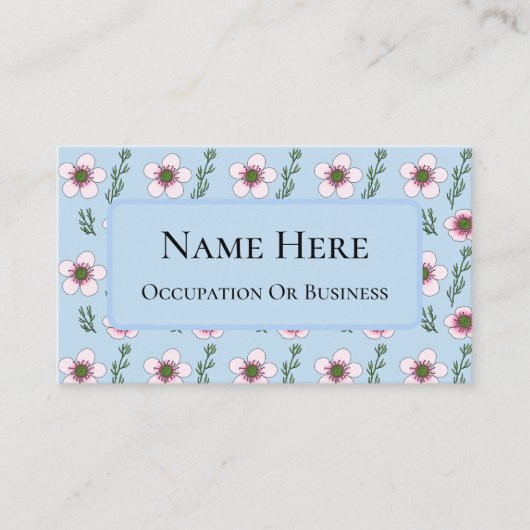 マヌカの花 名刺 (正面)