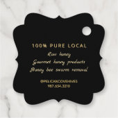 マヌカハニーブラック金ゴールドヴィンテージスクースクエアファンシーー フェイバータグ (裏面)