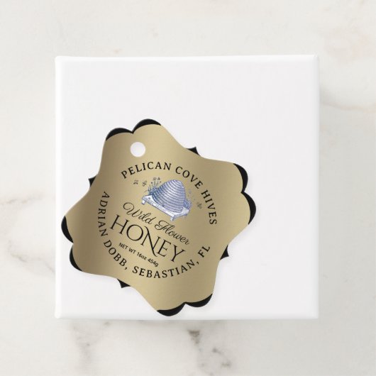 マヌカハニーブラック金ゴールドヴィンテージスクースクエアファンシーー フェイバータグ (インサイチュ)