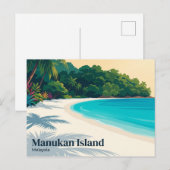 マヌカン島 マレーシア ポストカード (正面/裏面)