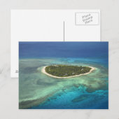 マヌカ諸島タバルア島とサンゴ礁 ポストカード (正面/裏面)