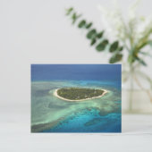 マヌカ諸島タバルア島とサンゴ礁 ポストカード (スタンド正面)