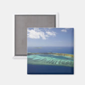 マヌカ諸島マナ島とサンゴ礁 マグネット (正面/裏面)