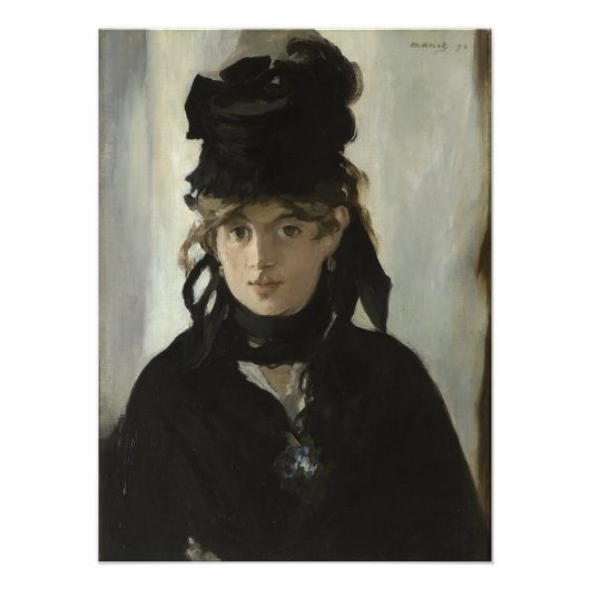 マネのブーケを持つBerthe Morisot フォトプリント (正面)