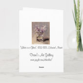 マネのライラックをガラス悔やみや弔慰 カード (裏面)