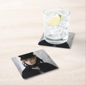 マネの花束を添えたBerthe Morisot スクエアペーパーコースター (インサイチュ)