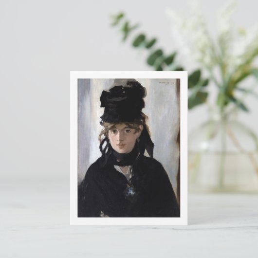 マネの花束を添えたBerthe Morisot ポストカード (スタンド正面)