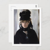マネの花束を添えたBerthe Morisot ポストカード (正面/裏面)