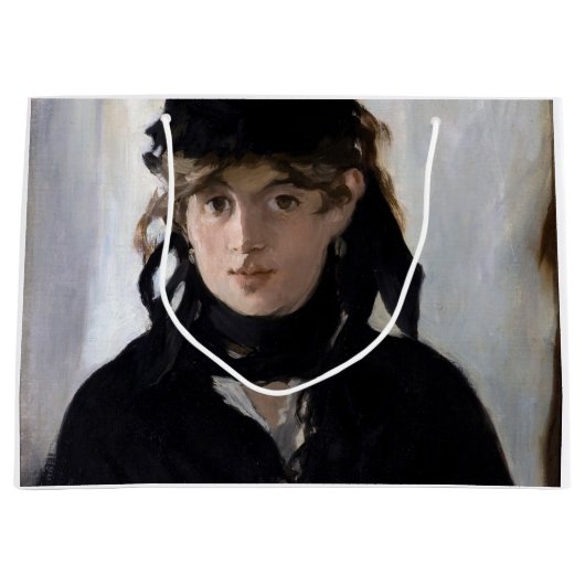 マネの花束を添えたBerthe Morisot ラージペーパーバッグ (正面)