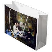 マネの草の上の昼食会 ラージペーパーバッグ (正面アングル)