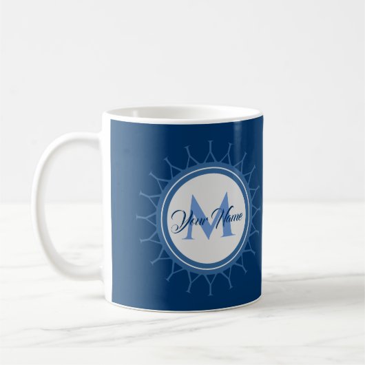 マネエレガントル・モノグラム強烈！ コーヒーマグカップ (左)