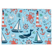 マネカラフルリーライフ&ボ航海のートいかり ラージペーパーバッグ (裏面)