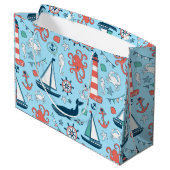 マネカラフルリーライフ&ボ航海のートいかり ラージペーパーバッグ (裏面アングル)