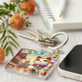 マネキネコデザイン キーホルダー (正面右)