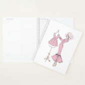 マネキンにドレスを着たピンクのドレスの女の子 プランナー手帳 (ディスプレー)