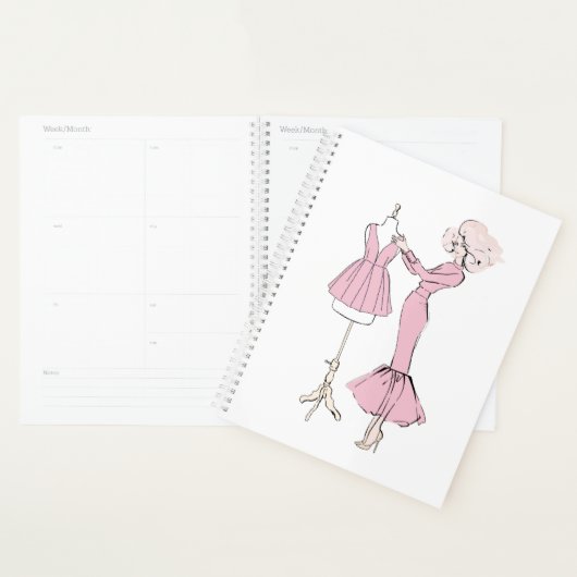 マネキンにドレスを着たピンクのドレスの女の子 プランナー手帳 (ディスプレー)