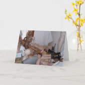 「マネキンの寝室」誕生日カード カード (黄色い花)