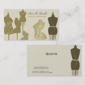 マネキンを縫うファッションの専門のヴィンテージ 名刺 (正面/裏面)