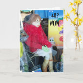 マネキンスタイル「40th」誕生日 カード (黄色い花)