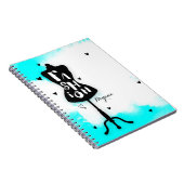 マネキンスタンドファッションアクア&ホワイトハート ノートブック (右側)