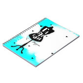 マネキンスタンドファッションアクア&ホワイトハート ノートブック (左側)