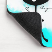 マネキンスタンドファッションアクア&ホワイトハート マウスパッド (コーナー)