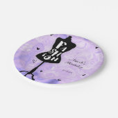 マネキンスタンドヴィンテージレトロパープルファッションパーティー ペーパープレート (アングル)