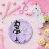 マネキンスタンドヴィンテージレトロパープルブライダルシャワー ペーパープレート (パーティー)