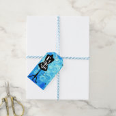 マネキンスタンドヴィンテージレトロブルーファッションパーティー ギフトタグ (より糸付き)