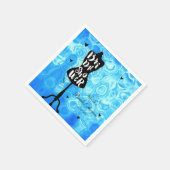 マネキンスタンドヴィンテージレトロブルーブライダルシャワー スタンダードカクテルナプキン (角)