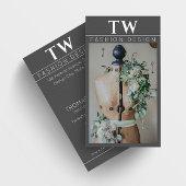 マネキンファッションデザイナーダークグレー名刺 名刺