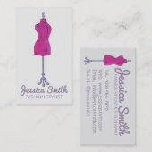 マネキンファッション衣装デザインドレスフォームスタイリスト 名刺 (正面/裏面)