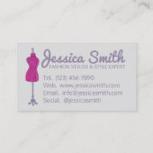 マネキンファッション衣装デザインドレスフォームスタイリスト 名刺 (裏面)