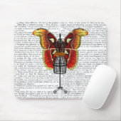 マネキンレッド&イエローバタフライ マウスパッド (マウス)