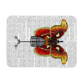 マネキンレッド&イエローバタフライ マグネット (横)