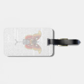 マネキンレッド&イエローバタフライ ラゲッジタグ (裏面横)