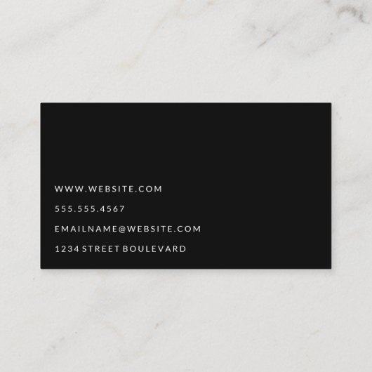 マネキン美しいファッション 名刺 (裏面)