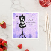 マネキン スタンド ビンテージ レトロ パープル ファッション パーティー スタンダードカクテルナプキン (インサイチュ)