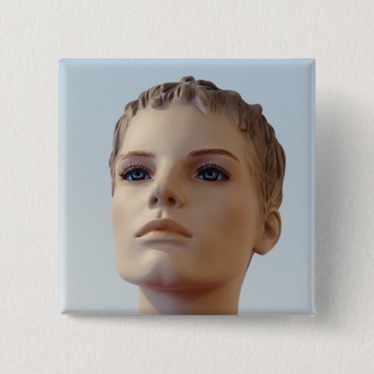 マネキン - 角ボタン 缶バッジ (正面)