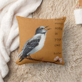 マネシツグミは"あらゆる歌があなた専有物"枕であることを知っています クッション (ブランケット)